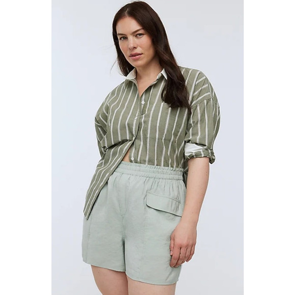 Madewell Pants - Madewell Pull On Cargo Softdrape Lightweight High Rise Shorts US Women's M New